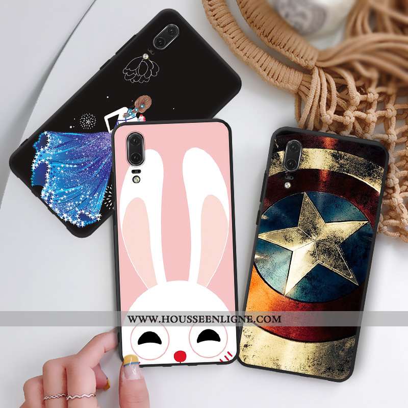 Housse Huawei P20 Ornements Suspendus Fluide Doux Silicone Rouge Téléphone Portable Protection Coque