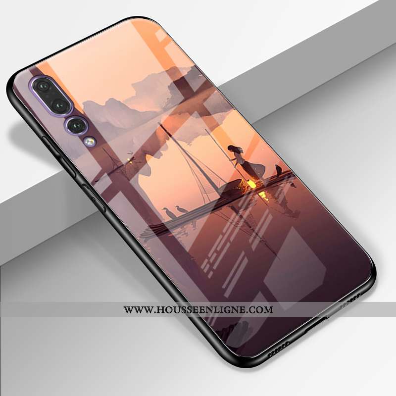 Housse Huawei P20 Pro Cuir Véritable Silicone Amoureux Téléphone Portable Personnalité Incassable Ét