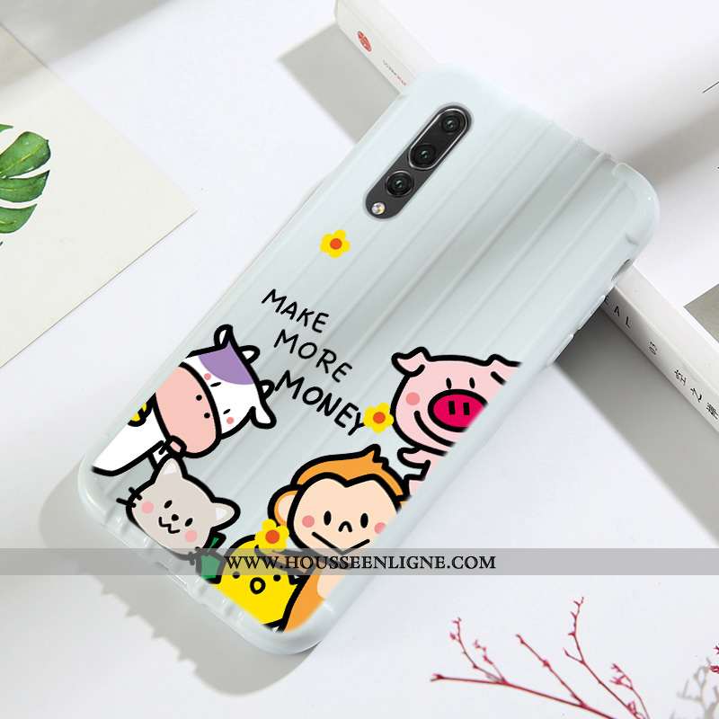 Housse Huawei P20 Pro Fluide Doux Silicone Coque Tendance Incassable Net Rouge Étui Verte