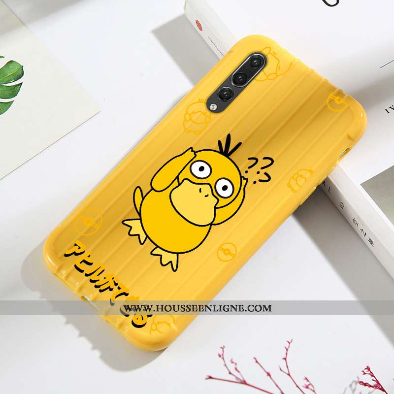 Housse Huawei P20 Pro Fluide Doux Silicone Coque Tendance Incassable Net Rouge Étui Verte