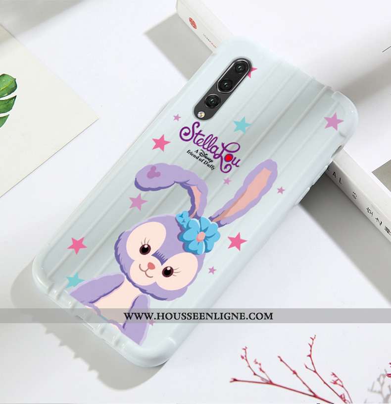 Housse Huawei P20 Pro Fluide Doux Silicone Coque Tendance Incassable Net Rouge Étui Verte