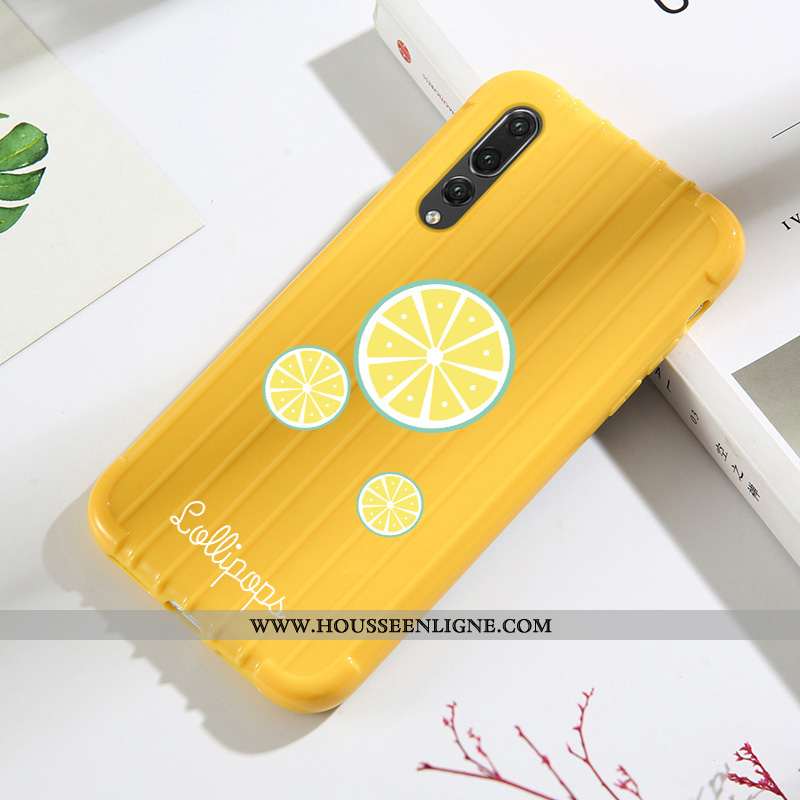 Housse Huawei P20 Pro Fluide Doux Silicone Coque Tendance Incassable Net Rouge Étui Verte