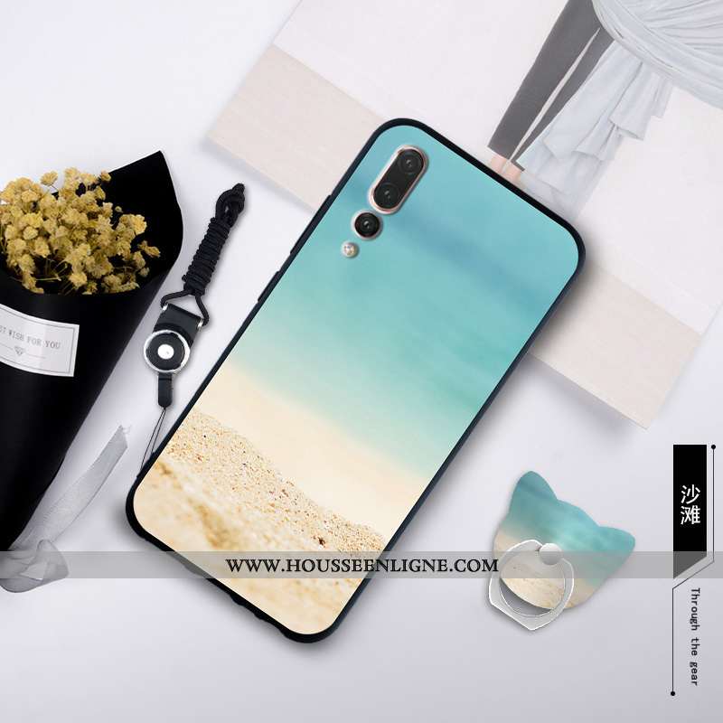 Housse Huawei P20 Pro Personnalité Créatif Ornements Suspendus Simple Incassable Étui Silicone Blanc