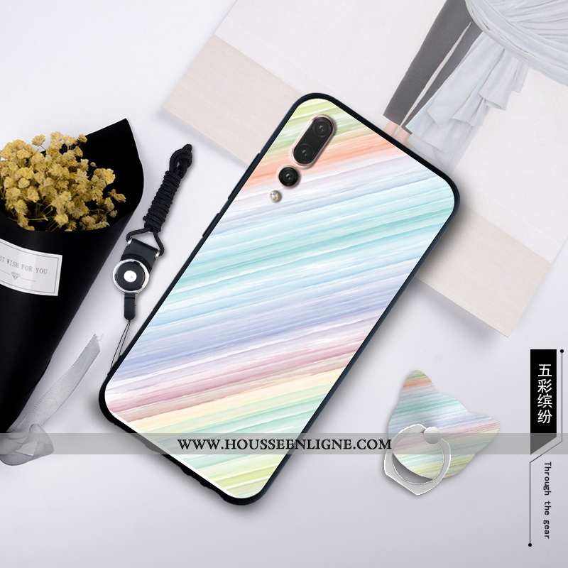Housse Huawei P20 Pro Personnalité Créatif Ornements Suspendus Simple Incassable Étui Silicone Blanc