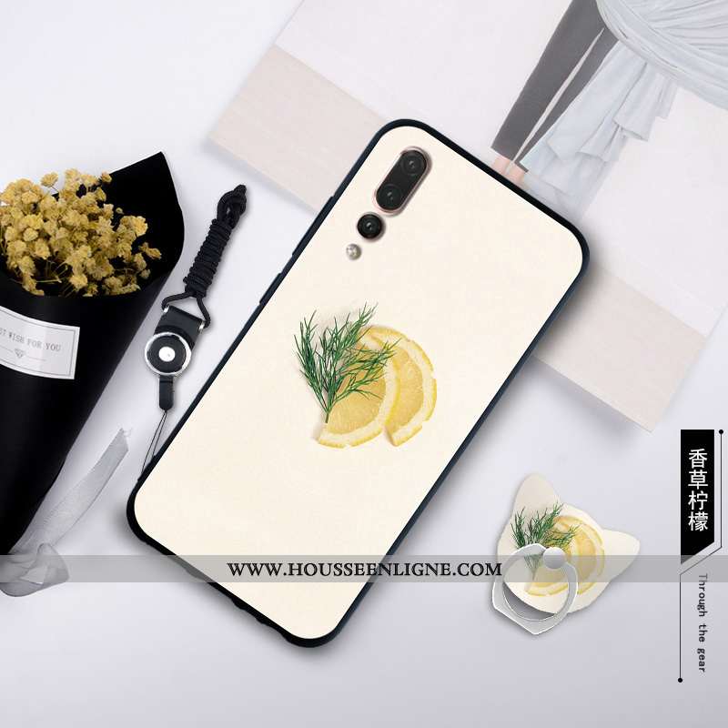 Housse Huawei P20 Pro Personnalité Créatif Ornements Suspendus Simple Incassable Étui Silicone Blanc