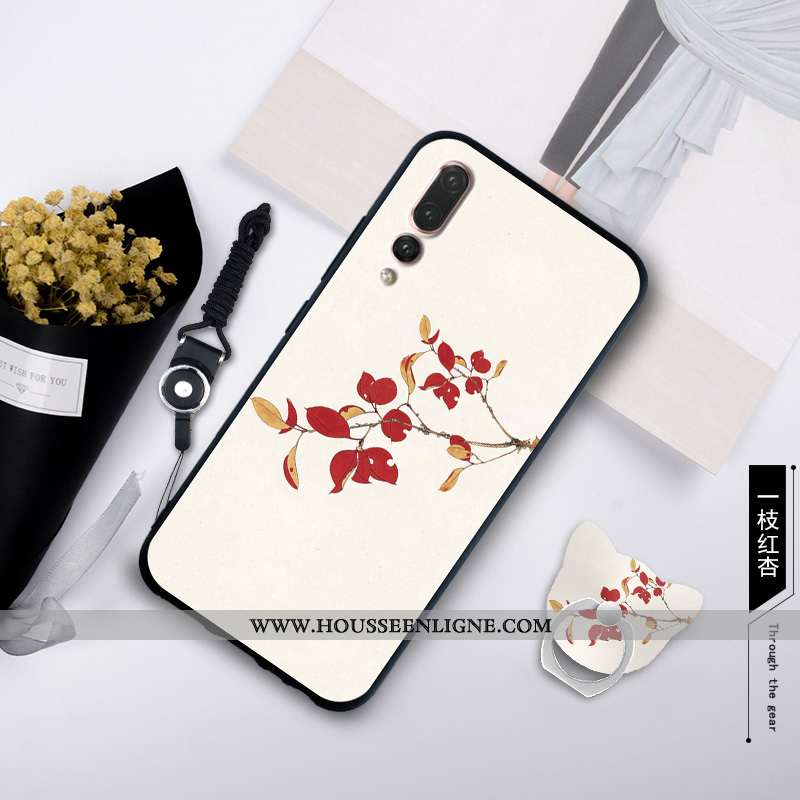 Housse Huawei P20 Pro Personnalité Créatif Ornements Suspendus Simple Incassable Étui Silicone Blanc