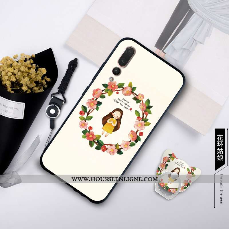 Housse Huawei P20 Pro Personnalité Créatif Ornements Suspendus Simple Incassable Étui Silicone Blanc