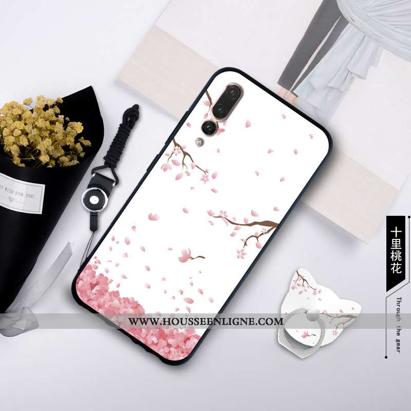 Housse Huawei P20 Pro Personnalité Créatif Ornements Suspendus Simple Incassable Étui Silicone Blanc