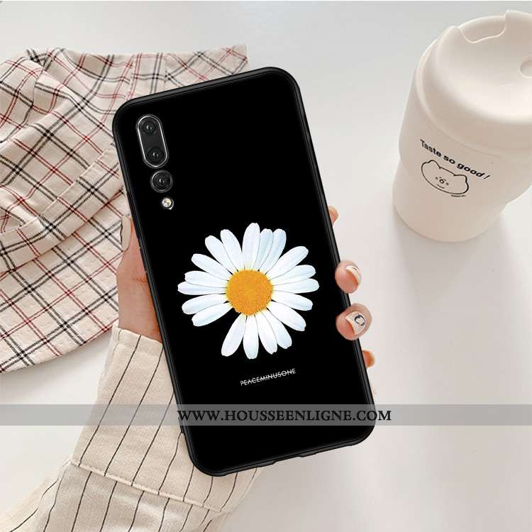 Housse Huawei P20 Pro Personnalité Fluide Doux Silicone Noir Tout Compris Téléphone Portable Petite 
