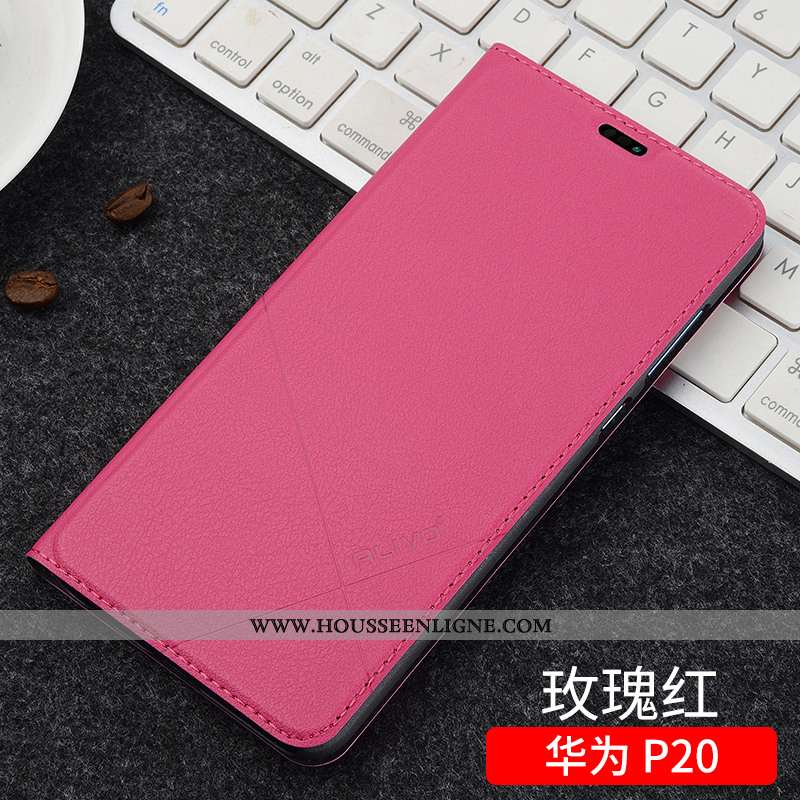 Housse Huawei P20 Protection Cuir Noir Difficile Coque Business Tout Compris