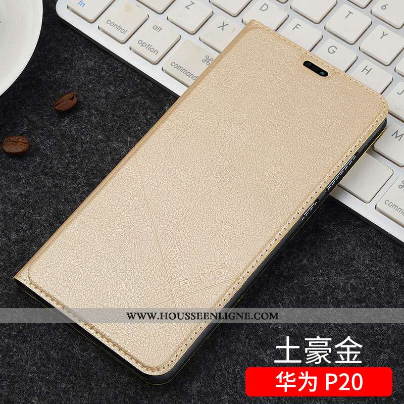 Housse Huawei P20 Protection Cuir Noir Difficile Coque Business Tout Compris