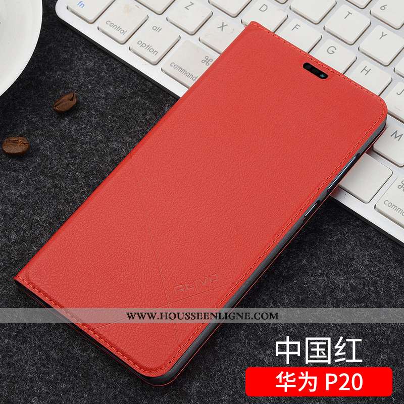 Housse Huawei P20 Protection Cuir Noir Difficile Coque Business Tout Compris