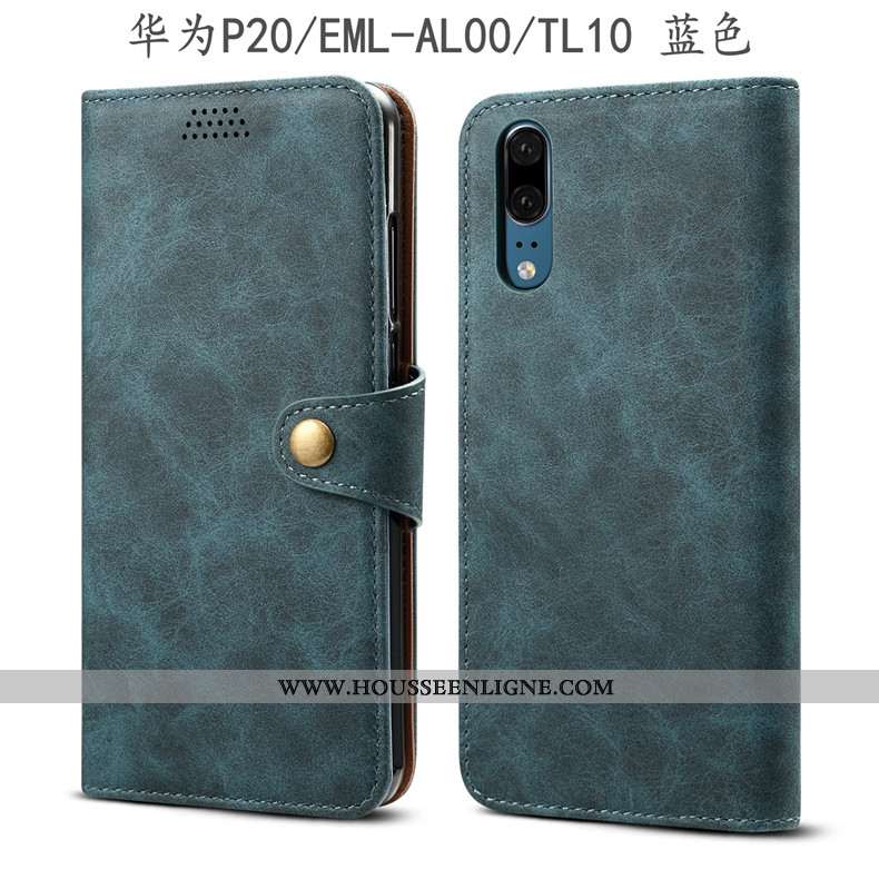 Housse Huawei P20 Protection Cuir Étui Vert Tout Compris Coque Téléphone Portable Armée Verte