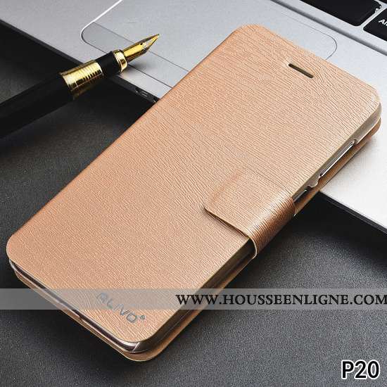 Housse Huawei P20 Tendance Cuir Rose Incassable Difficile Protection Étui