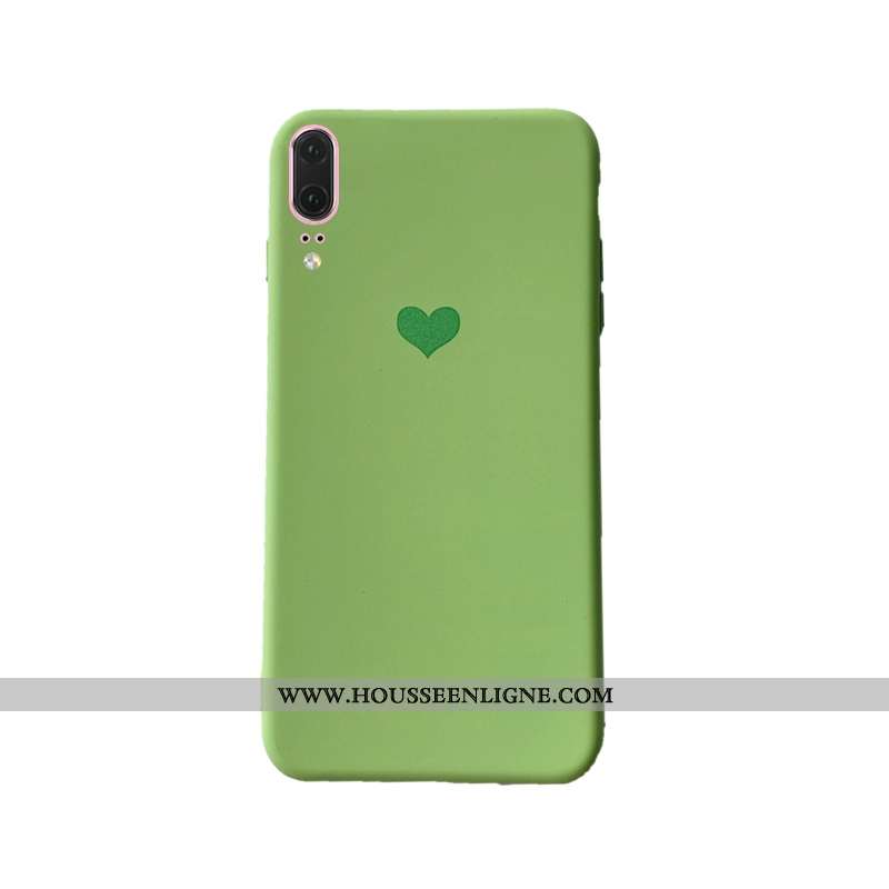 Housse Huawei P20 Tendance Légère Nouveau Vert Téléphone Portable Coque Net Rouge Verte