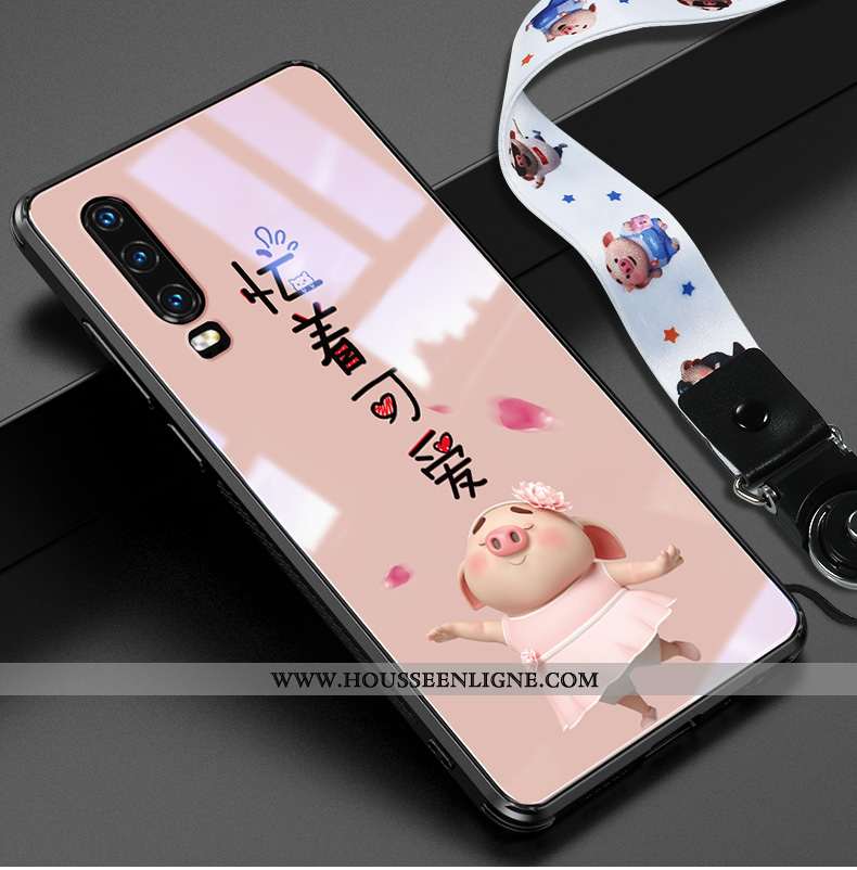 Housse Huawei P30 Charmant Ultra Téléphone Portable Légère Étui Dessin Animé Tendance Rose