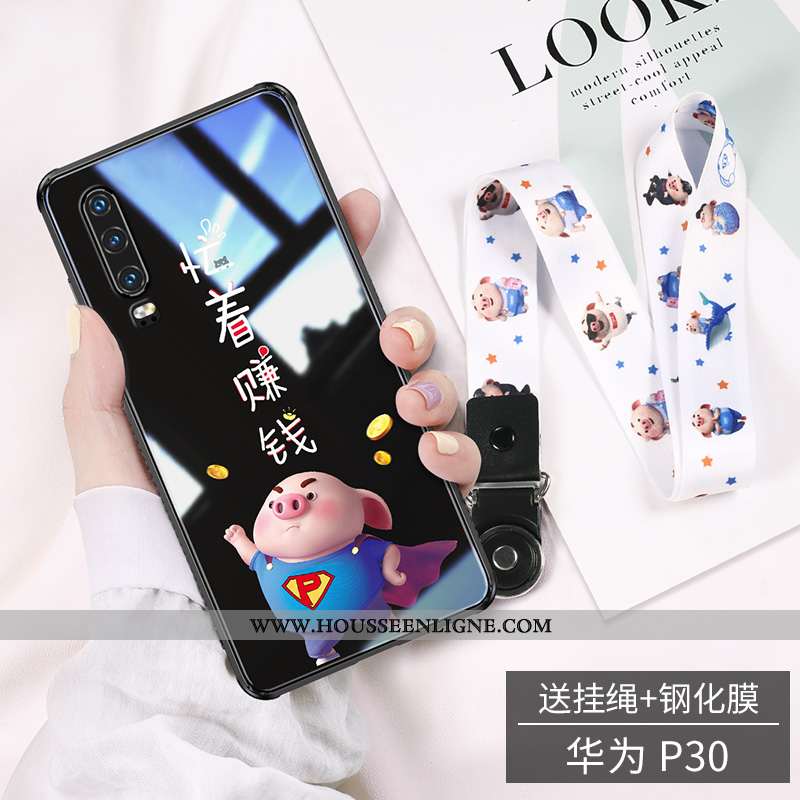 Housse Huawei P30 Charmant Ultra Téléphone Portable Légère Étui Dessin Animé Tendance Rose