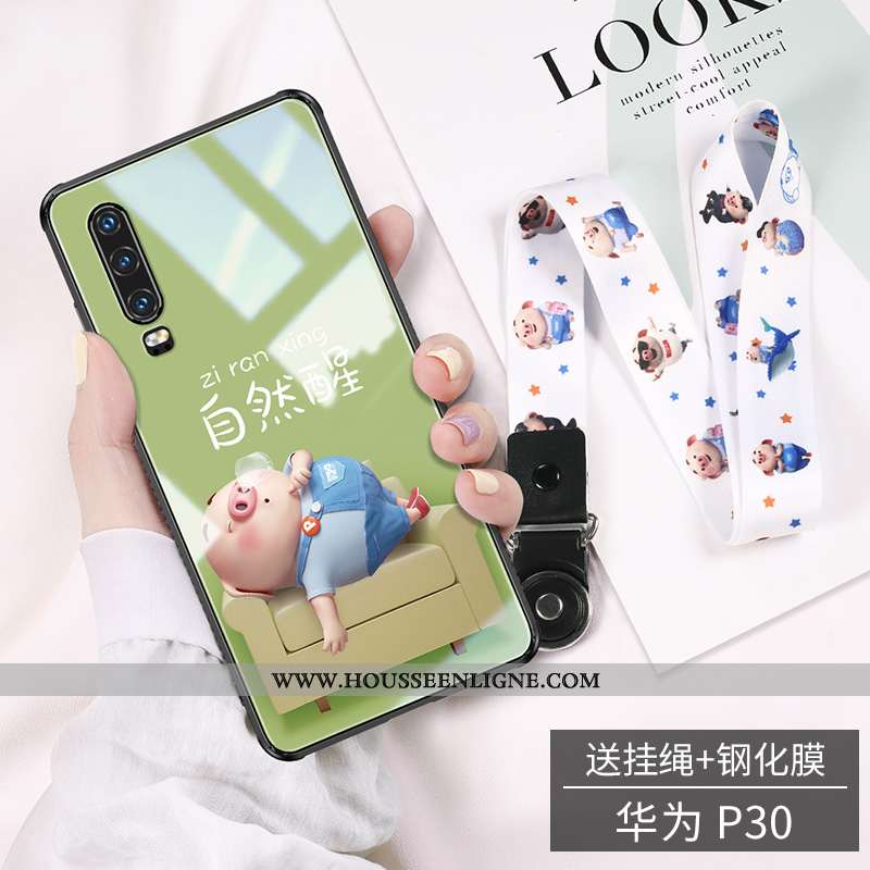 Housse Huawei P30 Charmant Ultra Téléphone Portable Légère Étui Dessin Animé Tendance Rose