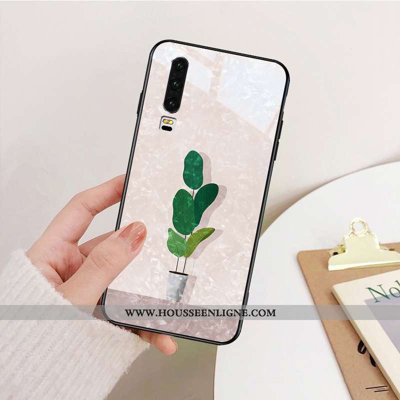 Housse Huawei P30 Créatif Dessin Animé Silicone Coque Tendance Personnalité Frais Verte