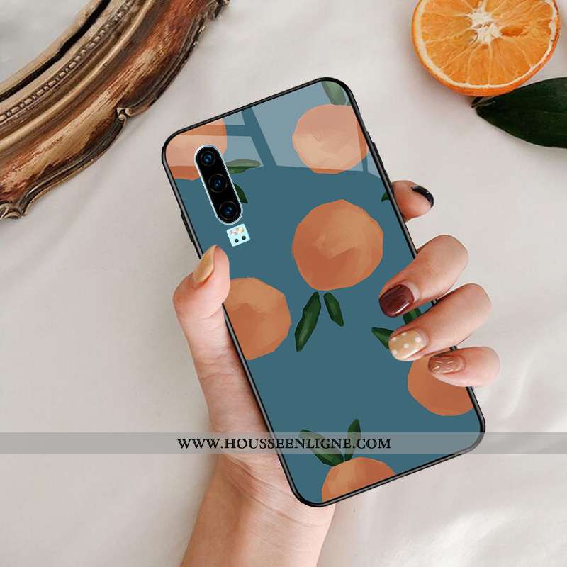 Housse Huawei P30 Créatif Dessin Animé Silicone Coque Tendance Personnalité Frais Verte