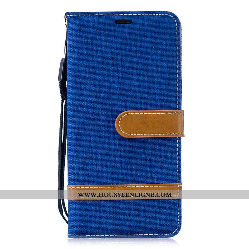 Housse Huawei P30 Cuir Protection Portefeuille Rouge En Denim Nouveau Coque