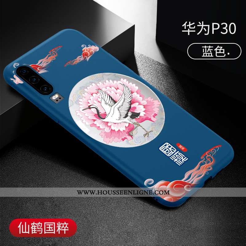 Housse Huawei P30 Fluide Doux Silicone Net Rouge Jaune Vintage Amoureux Créatif