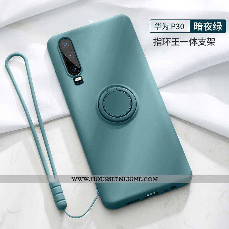 Housse Huawei P30 Fluide Doux Silicone Téléphone Portable Tendance Incassable Délavé En Daim Coque R