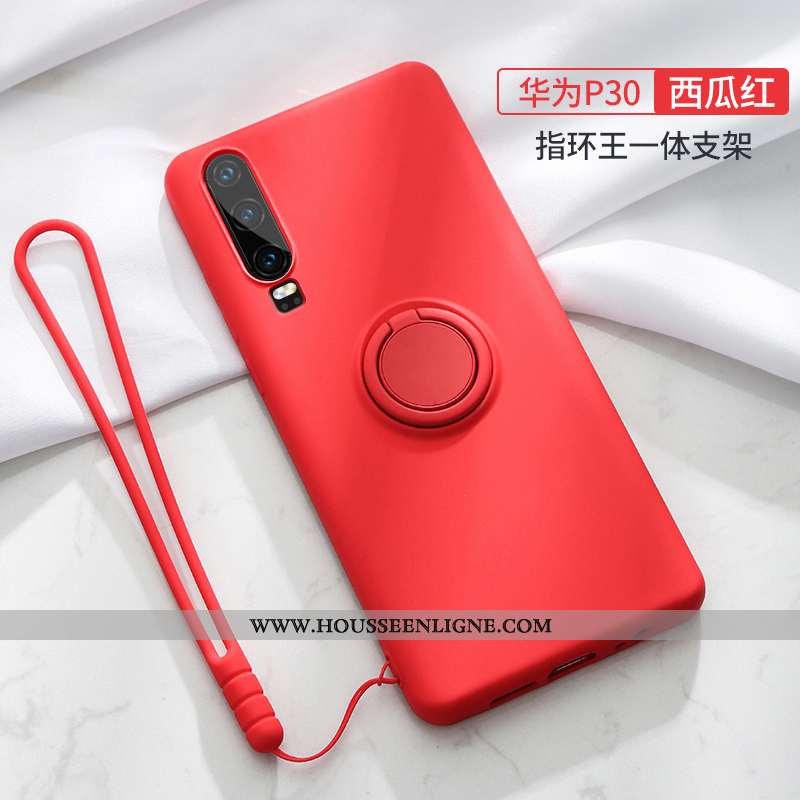Housse Huawei P30 Fluide Doux Silicone Téléphone Portable Tendance Incassable Délavé En Daim Coque R
