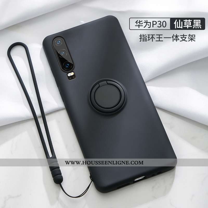 Housse Huawei P30 Fluide Doux Silicone Téléphone Portable Tendance Incassable Délavé En Daim Coque R