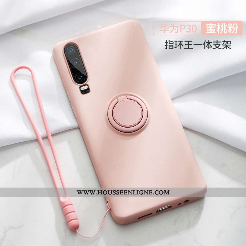 Housse Huawei P30 Fluide Doux Silicone Téléphone Portable Tendance Incassable Délavé En Daim Coque R