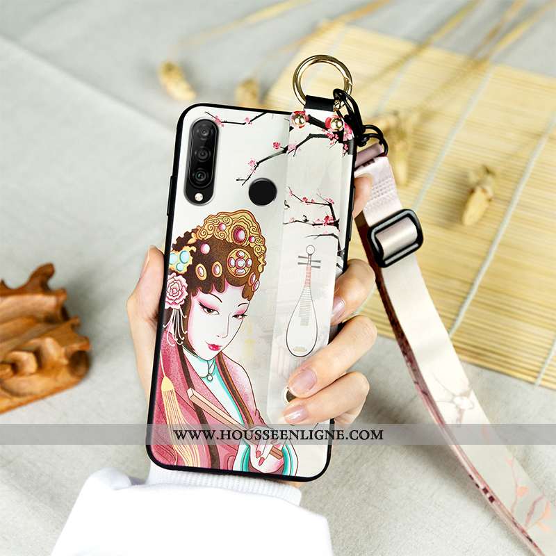 Housse Huawei P30 Lite Fluide Doux Silicone Téléphone Portable Protection Vintage Coque Incassable B