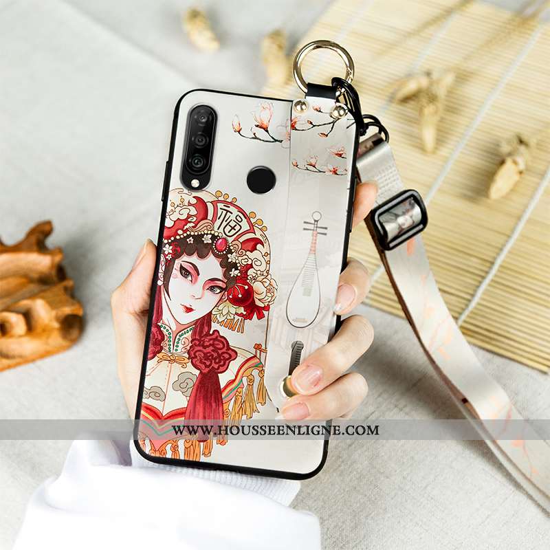 Housse Huawei P30 Lite Fluide Doux Silicone Téléphone Portable Protection Vintage Coque Incassable B
