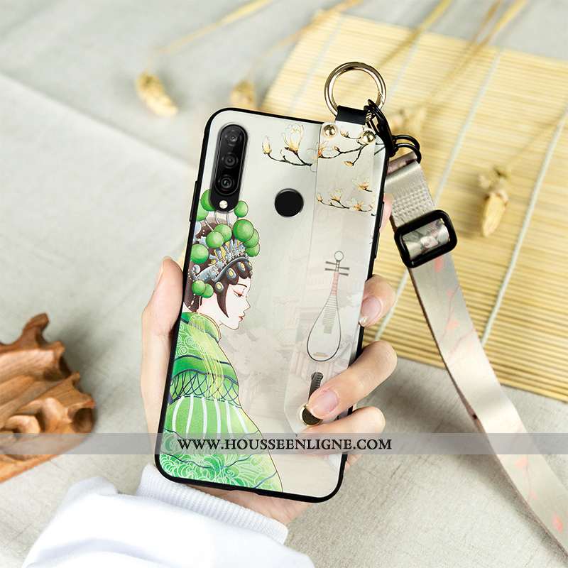 Housse Huawei P30 Lite Fluide Doux Silicone Téléphone Portable Protection Vintage Coque Incassable B