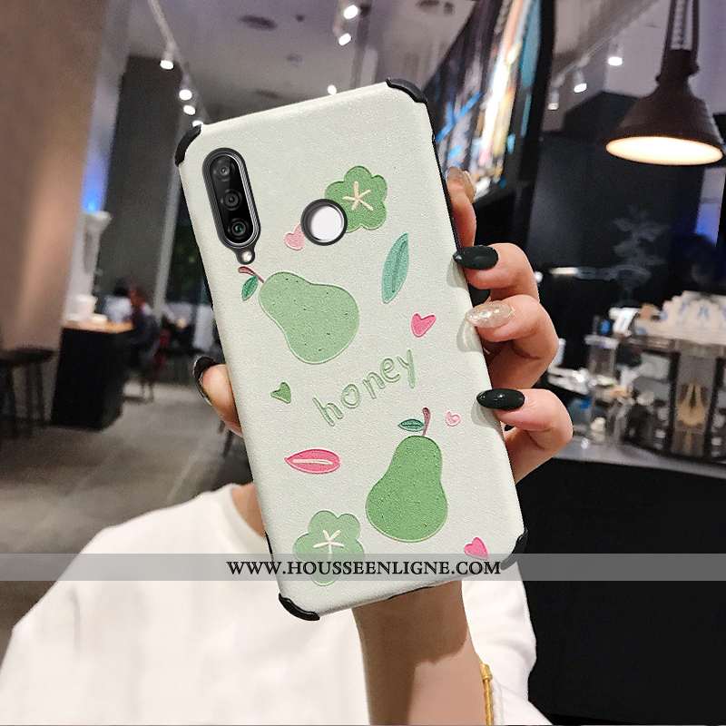 Housse Huawei P30 Lite Protection Dessin Animé Tout Compris Tempérer Vert Jeunesse Membrane Verte