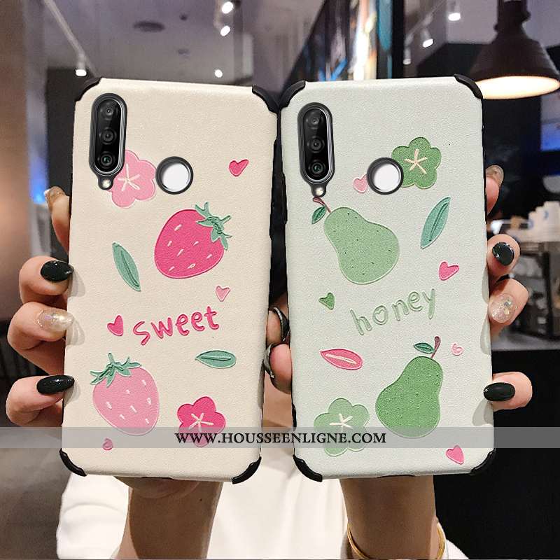 Housse Huawei P30 Lite Protection Dessin Animé Tout Compris Tempérer Vert Jeunesse Membrane Verte