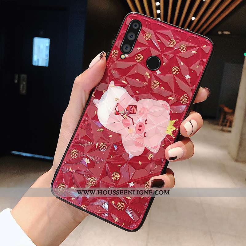 Housse Huawei P30 Lite Protection Personnalité Net Rouge Étui Dessin Animé Jeunesse Tendance Bordeau