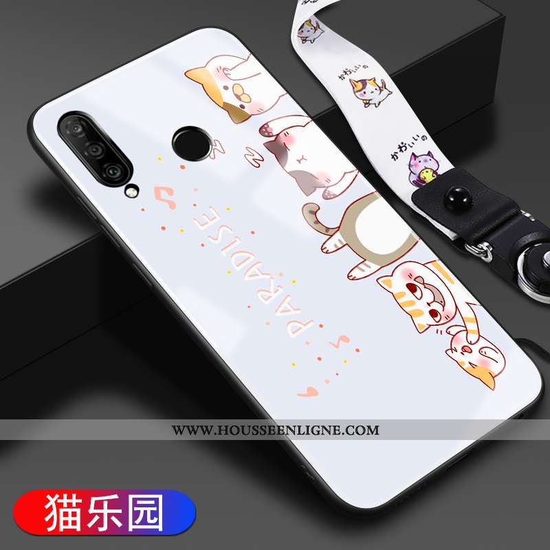 Housse Huawei P30 Lite Silicone Mode Coque Dessin Animé Tendance Téléphone Portable Personnalité Bla