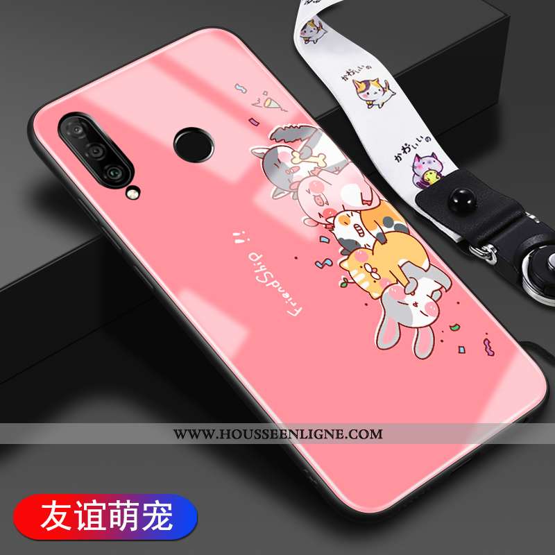 Housse Huawei P30 Lite Silicone Mode Coque Dessin Animé Tendance Téléphone Portable Personnalité Bla