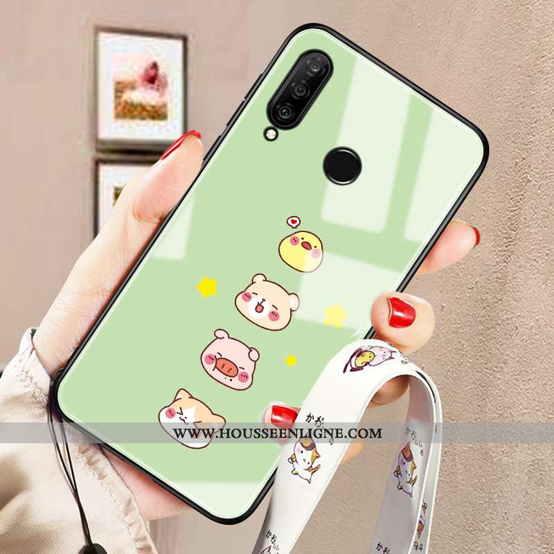 Housse Huawei P30 Lite Silicone Mode Coque Dessin Animé Tendance Téléphone Portable Personnalité Bla