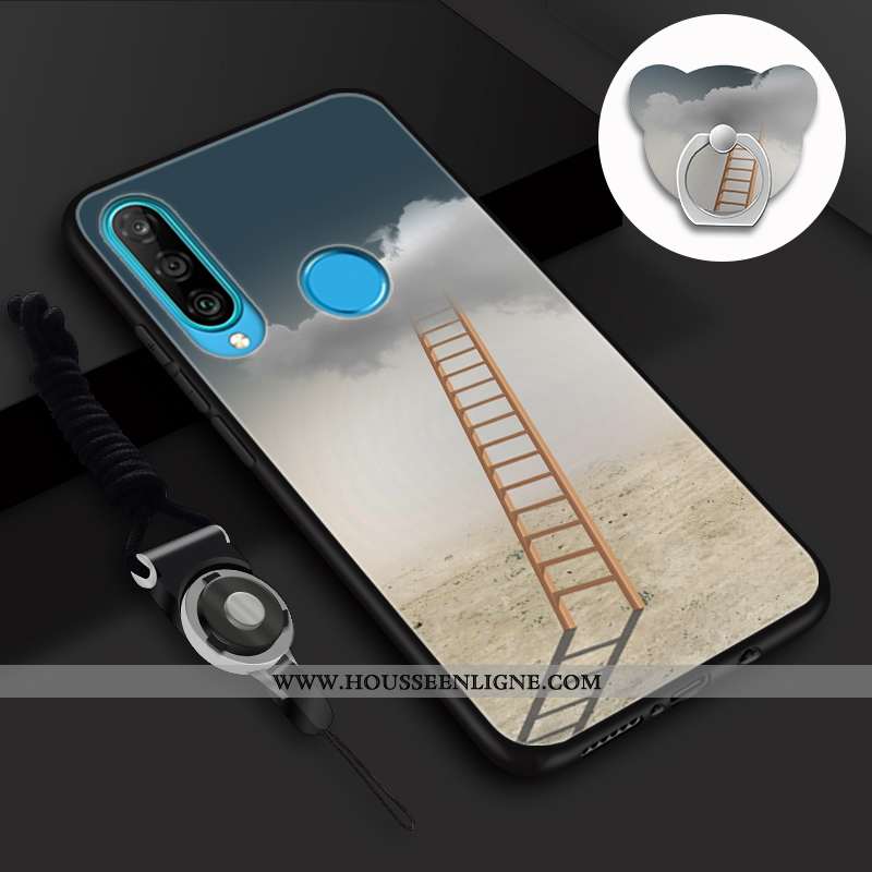 Housse Huawei P30 Lite Tendance Fluide Doux Charmant Coque Téléphone Portable Incassable Mode Rose