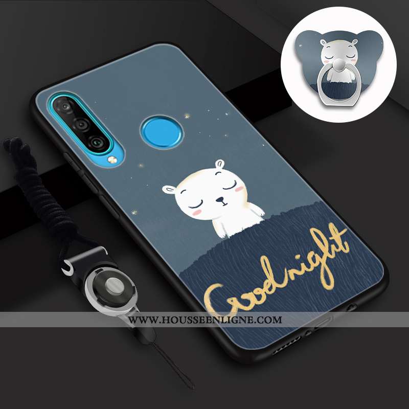 Housse Huawei P30 Lite Tendance Fluide Doux Charmant Coque Téléphone Portable Incassable Mode Rose