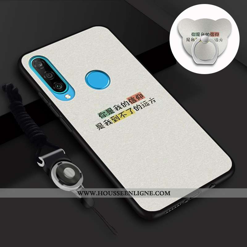 Housse Huawei P30 Lite Tendance Fluide Doux Charmant Coque Téléphone Portable Incassable Mode Rose