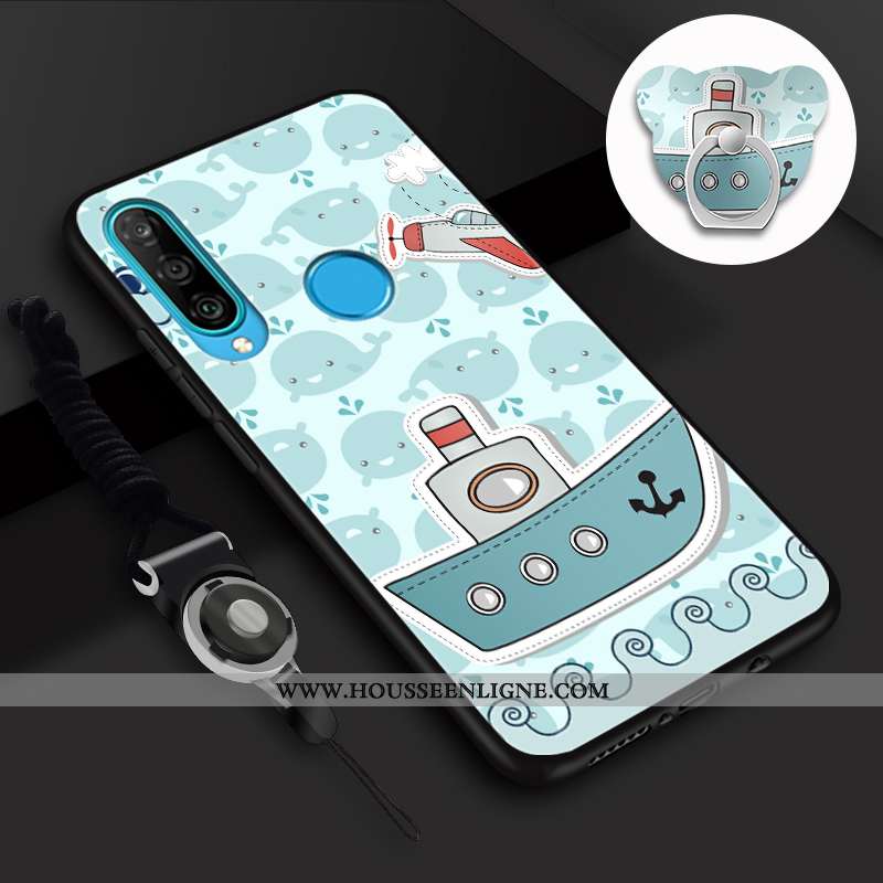 Housse Huawei P30 Lite Tendance Fluide Doux Charmant Coque Téléphone Portable Incassable Mode Rose