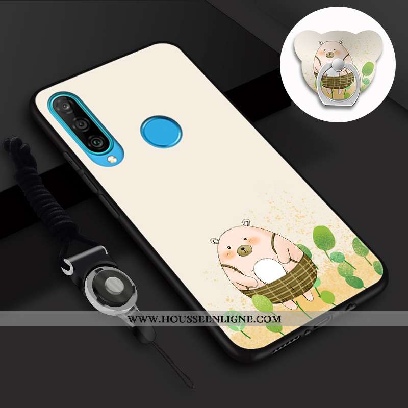 Housse Huawei P30 Lite Tendance Fluide Doux Charmant Coque Téléphone Portable Incassable Mode Rose