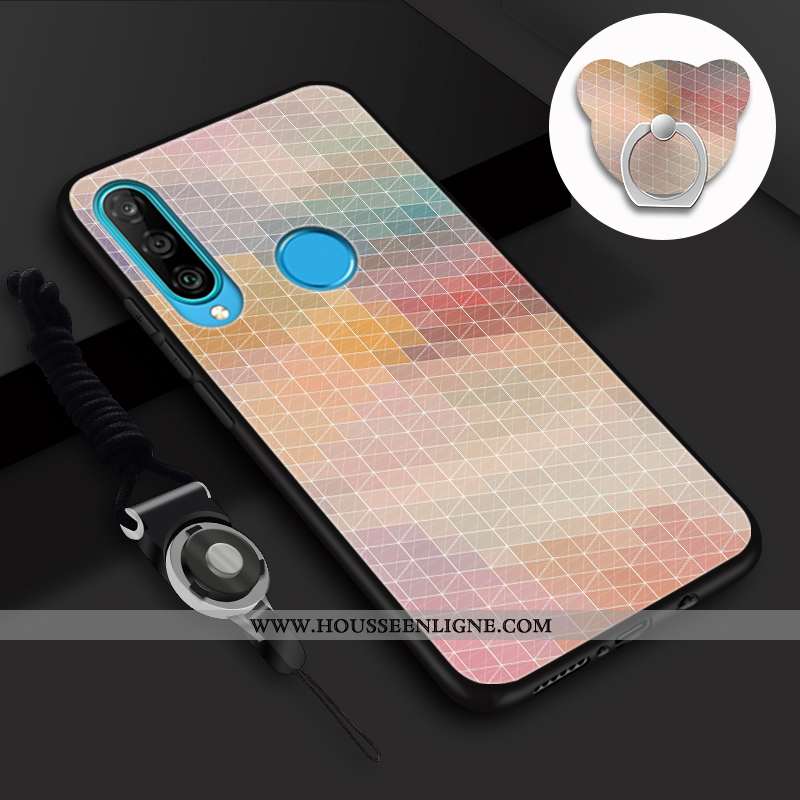 Housse Huawei P30 Lite Tendance Fluide Doux Charmant Coque Téléphone Portable Incassable Mode Rose