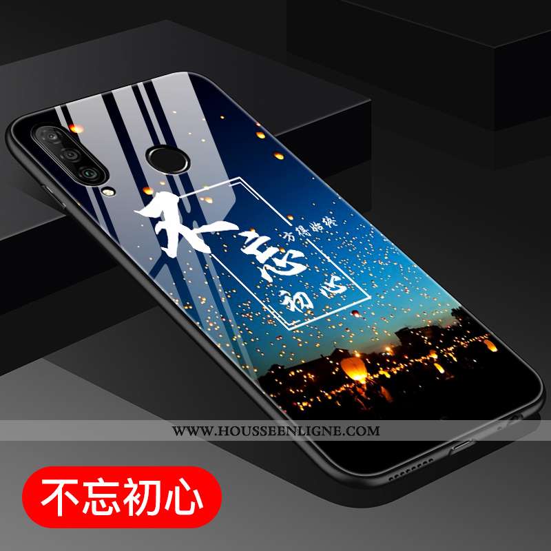 Housse Huawei P30 Lite Tendance Verre Personnalité Rouge Charmant Clair Dimensionnel
