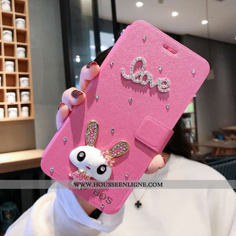 Housse Huawei P30 Lite Xl Cuir Protection Tendance Dessin Animé Rouge Étui Charmant Rose