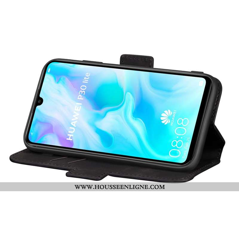 Housse Huawei P30 Lite Xl Cuir Rouge Membrane Tempérer Coque Luxe