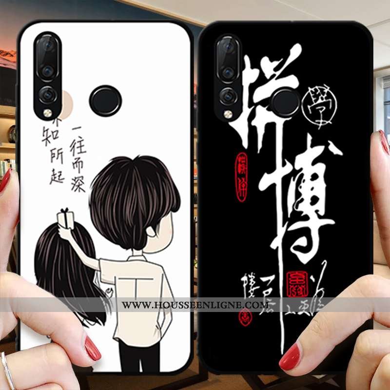 Housse Huawei P30 Lite Xl Dessin Animé Tendance Protection Créatif Téléphone Portable Coque Noir