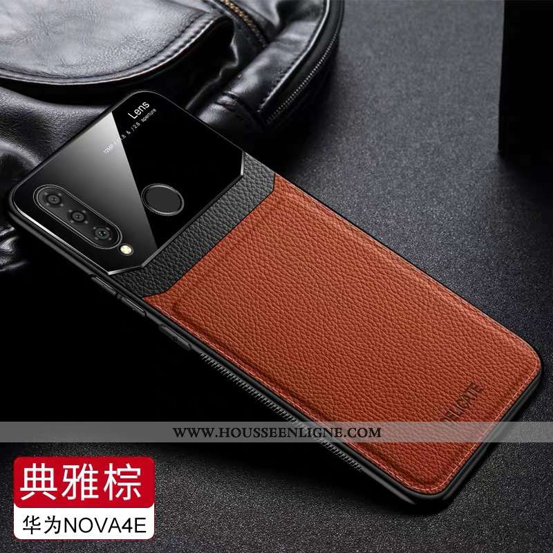 Housse Huawei P30 Lite Xl Fluide Doux Protection Incassable Modèle Fleurie Personnalité Noir Cuir